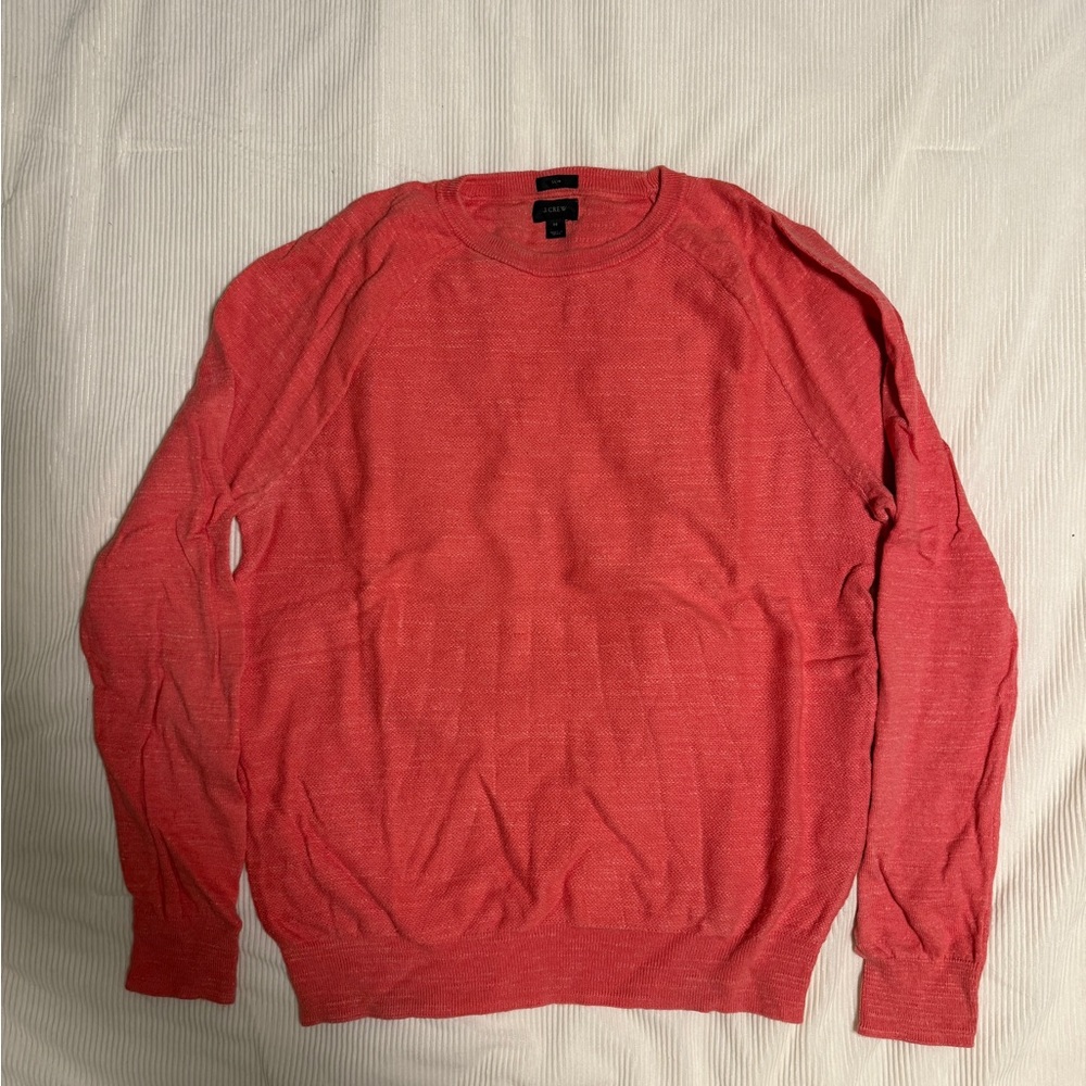 J. Crew Men's Vibrant Red Crewneck Sweater
